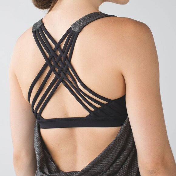 Lululemon Wild Tank (Black / Heathered Black), built in Free To Be sports bra - Picture 2 of 7